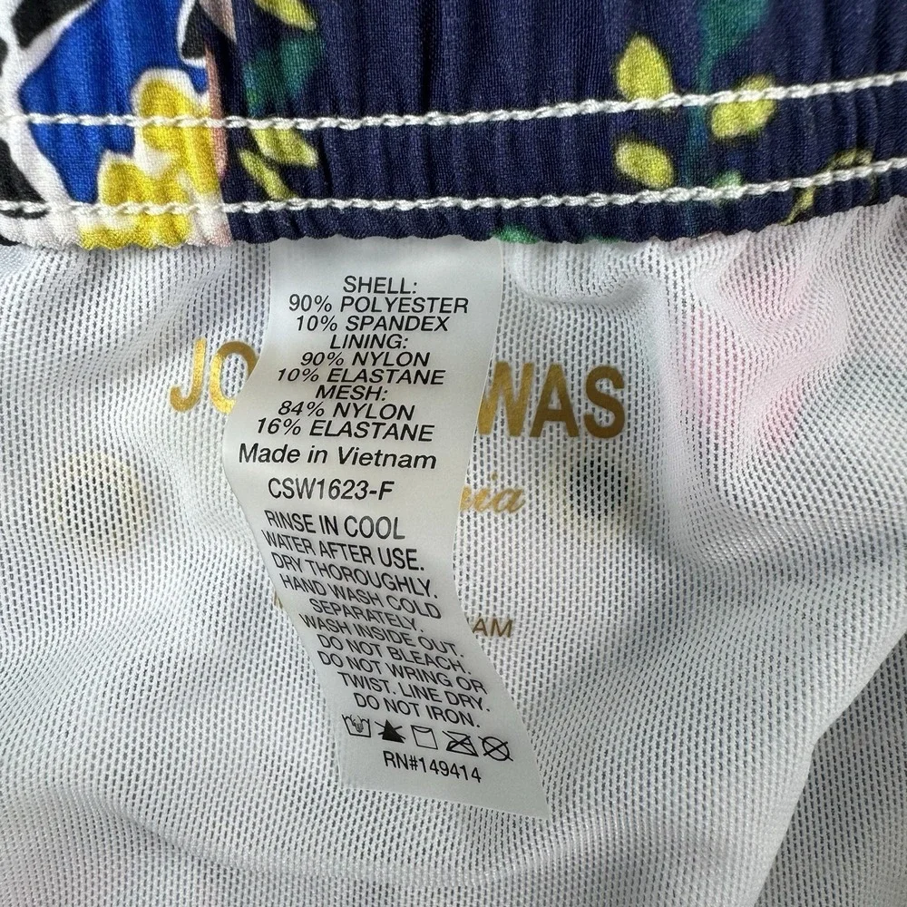 Johnny Was Multicolor Floral Mesh Lined Swimtrunk CSW1623-F Mens XS